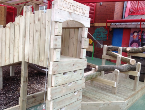 Free Standing Climbing Structure on Soft Play